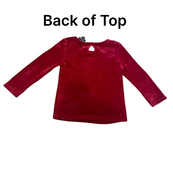 Pink & Violet Red Bear Sweater with Red and Blk Plaid Bellbottom Pants. Size: 2T - Picture 4 of 13